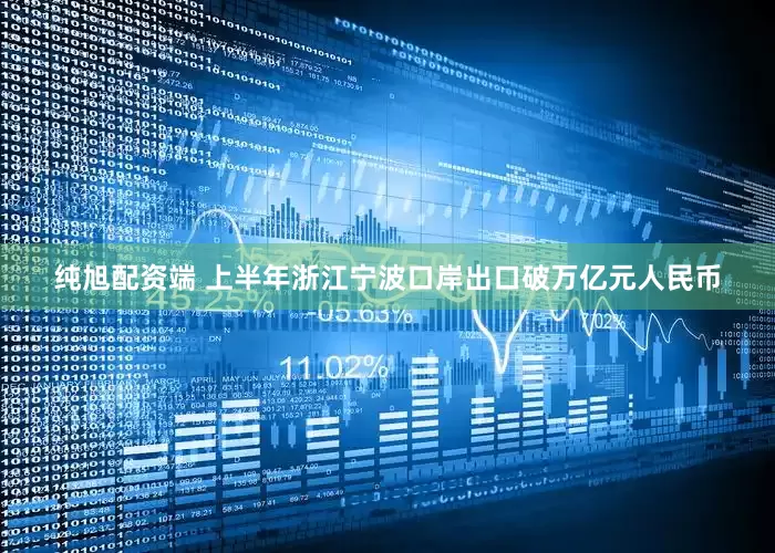 纯旭配资端 上半年浙江宁波口岸出口破万亿元人民币